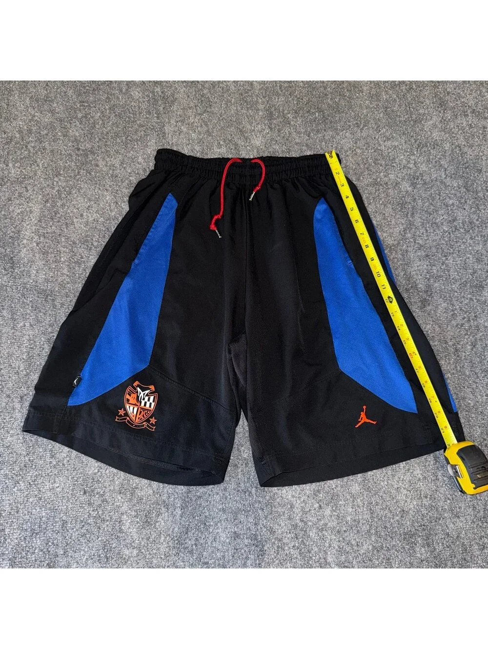 Nike Air Jordan Grail Baggy Hoop Shorts Blue Accent Carmelo Mens LG Vtg y2k 90s